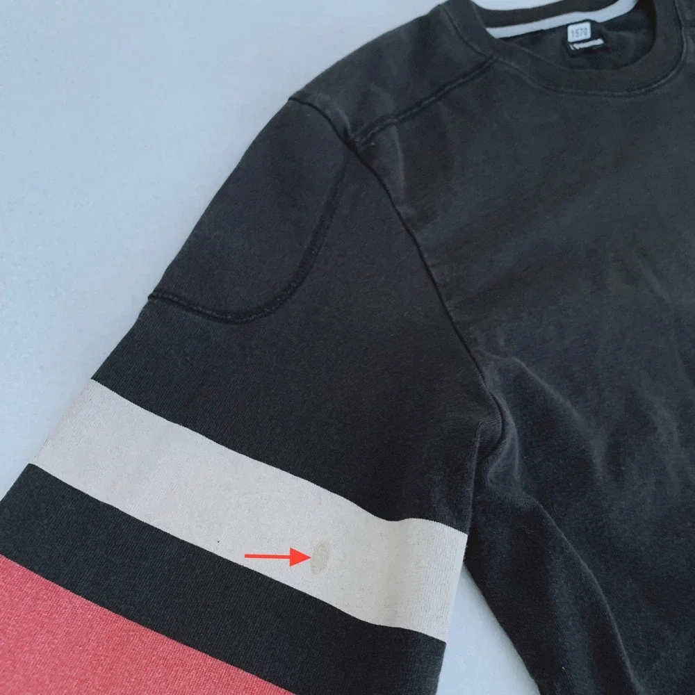 J. Peterman Long Sleeve T-Shirt Men L Black Striped Crew Neck 100% Cotton